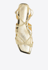 Ayla Metallic Leather Flat Sandals