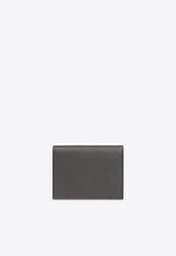 3D-Effect Logo Leather Cardholder