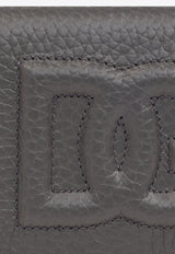 3D-Effect Logo Leather Cardholder