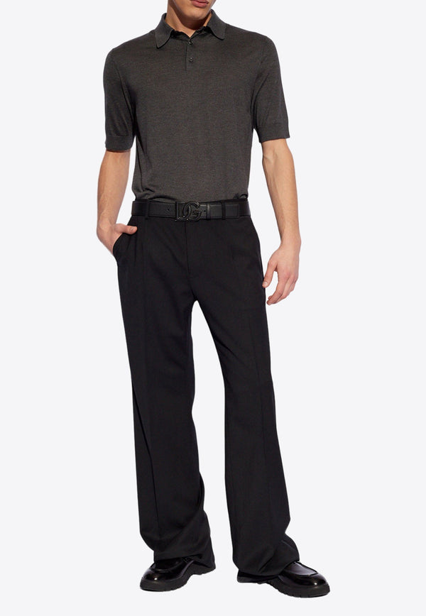 Straight-Leg Wool Pants