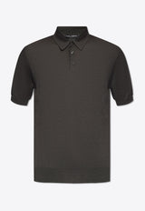 Short-Sleeved Silk Polo T-shirt
