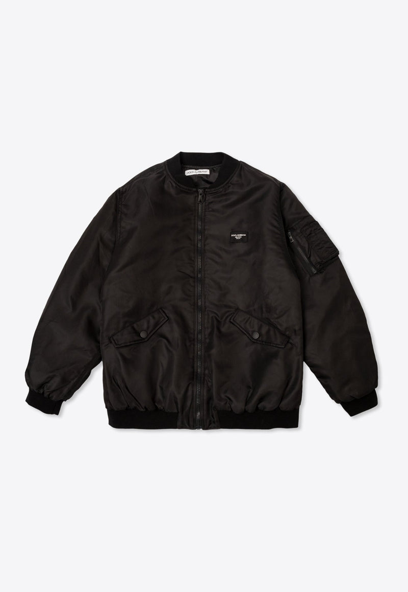 Boys Logo Tag Bomber Jacket