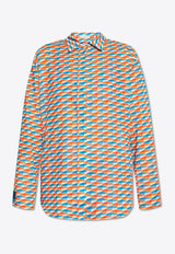 Lona Diamond Print Beach Shirt