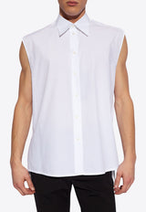 Sleeveless Buttoned Shirt