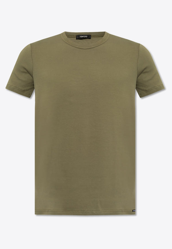 Solid Short-Sleeved Crewneck T-shirt