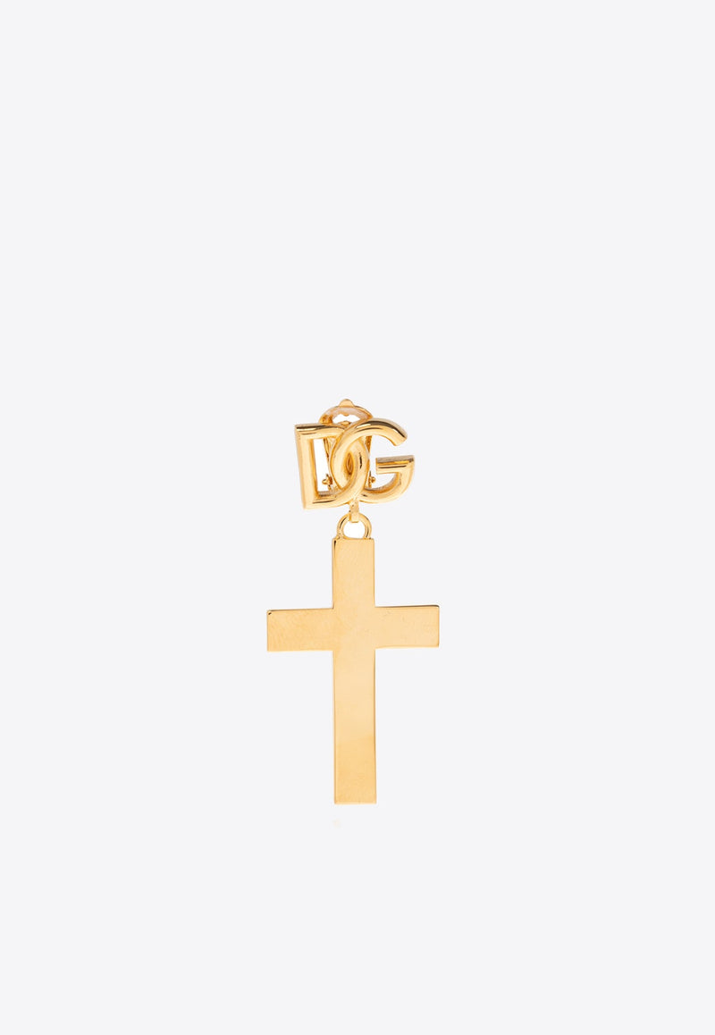DG Logo Clip-On Cross Earrings