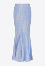 Logo Jacquard Maxi Mermaid Skirt