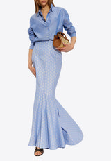 Logo Jacquard Maxi Mermaid Skirt