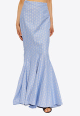 Logo Jacquard Maxi Mermaid Skirt