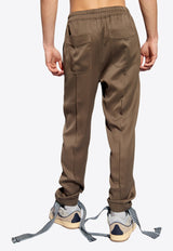 Pintucked Cady Track Pants