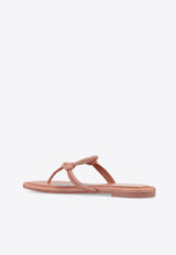 Miller Crystal Logo Knotted Thong Sandals