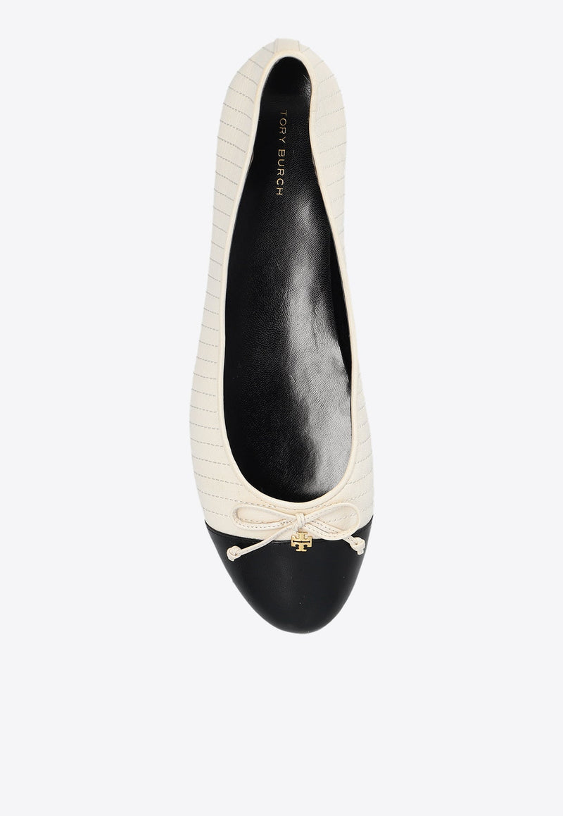 Cap-Toe Quilted Leather Ballet Flats