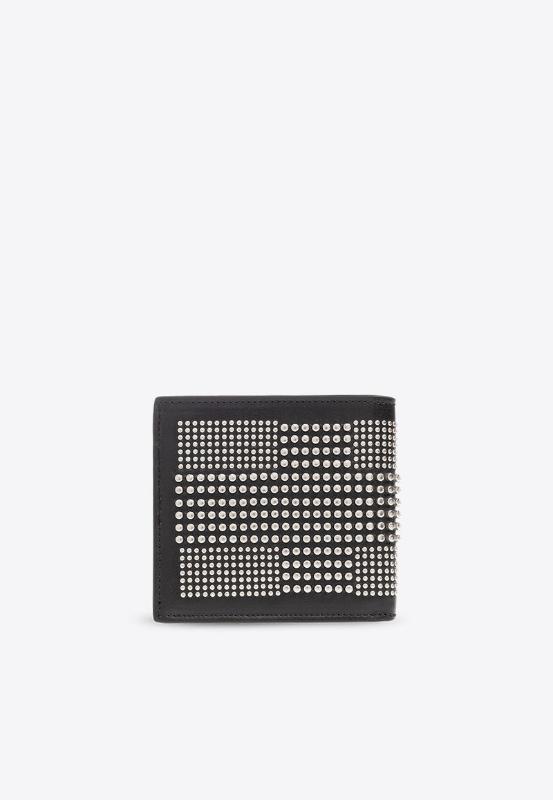 Bi-Fold Studded Leather Wallet