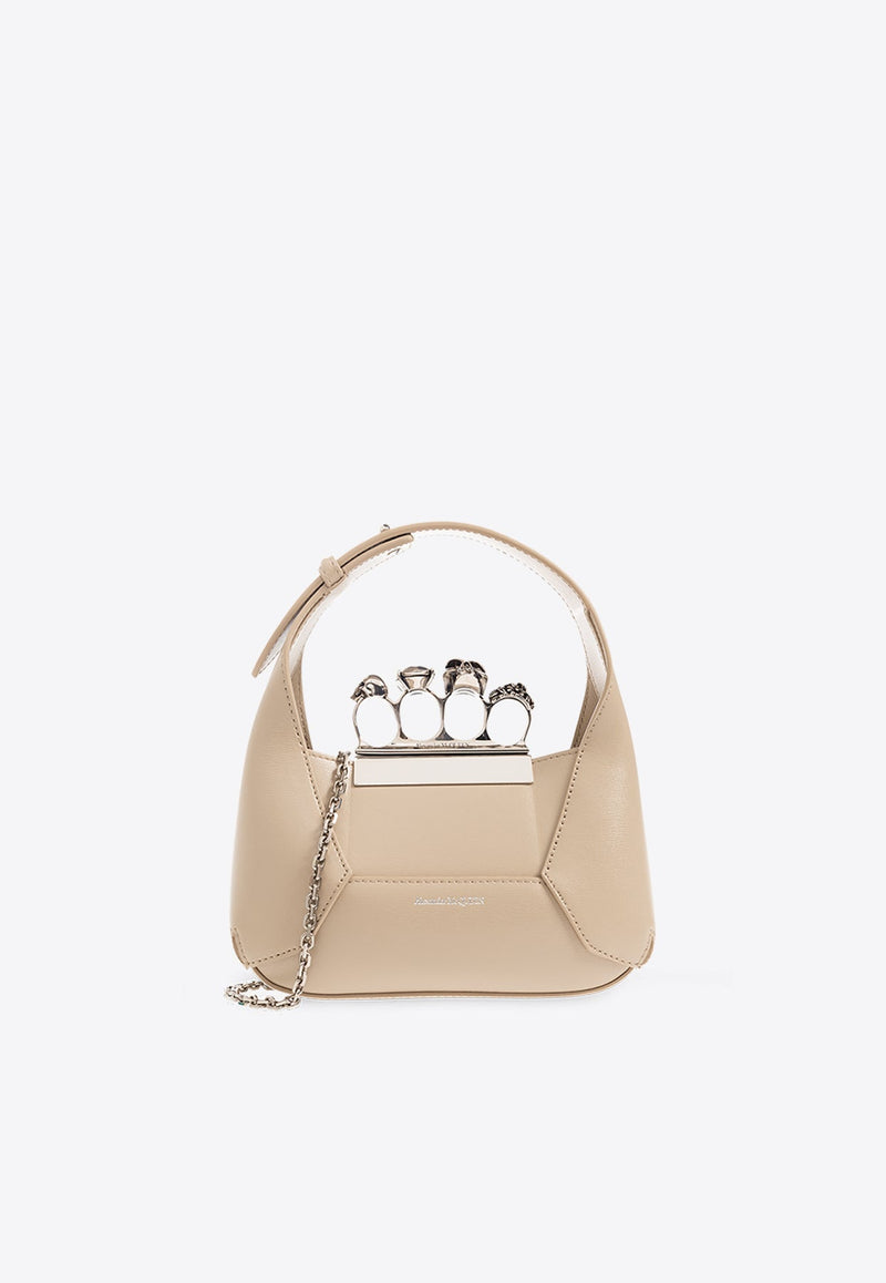 The Mini Jeweled Leather Hobo Bag