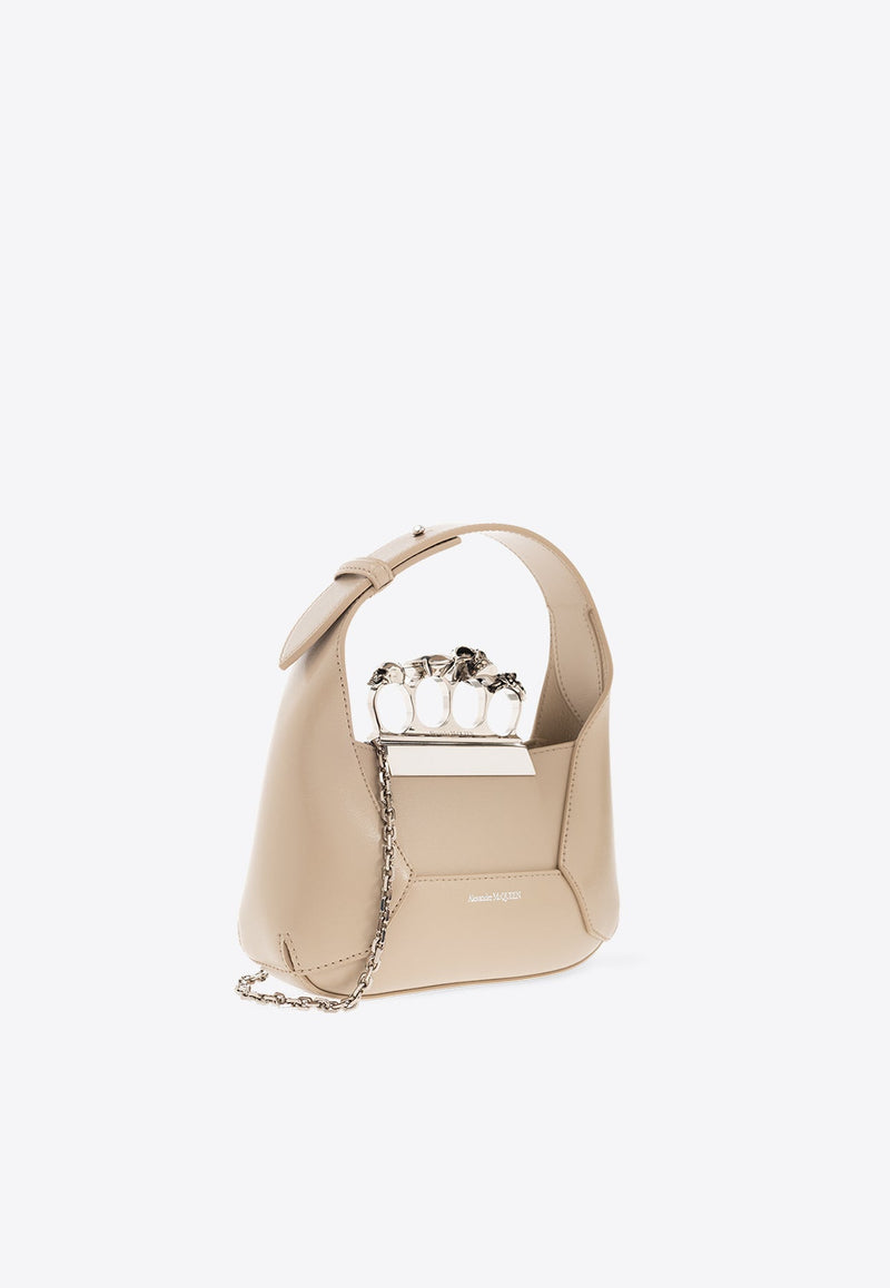 The Mini Jeweled Leather Hobo Bag