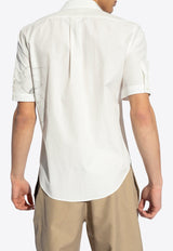 Dragonfly Print Short-Sleeved Shirt
