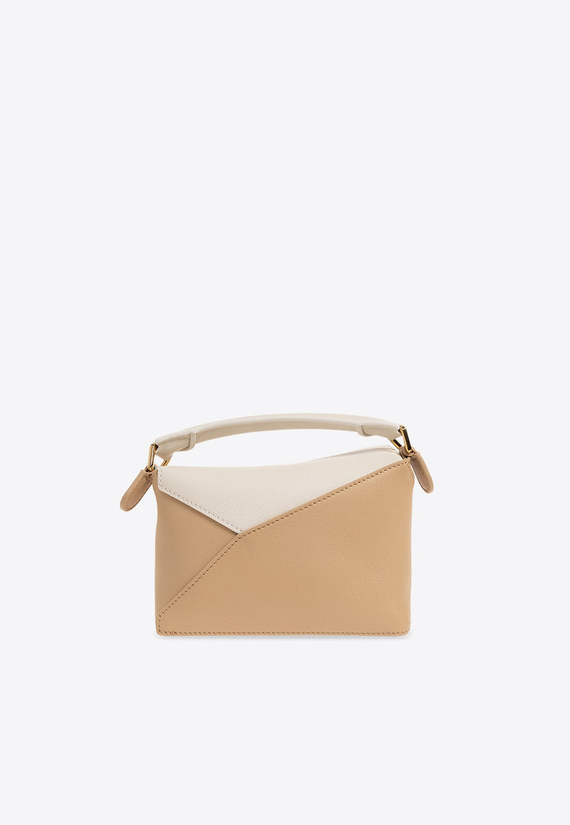 Mini Puzzle Bi-color Top Handle Bag