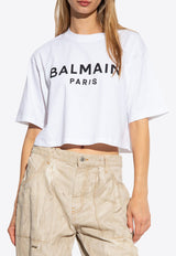 Logo Print Cropped T-shirt