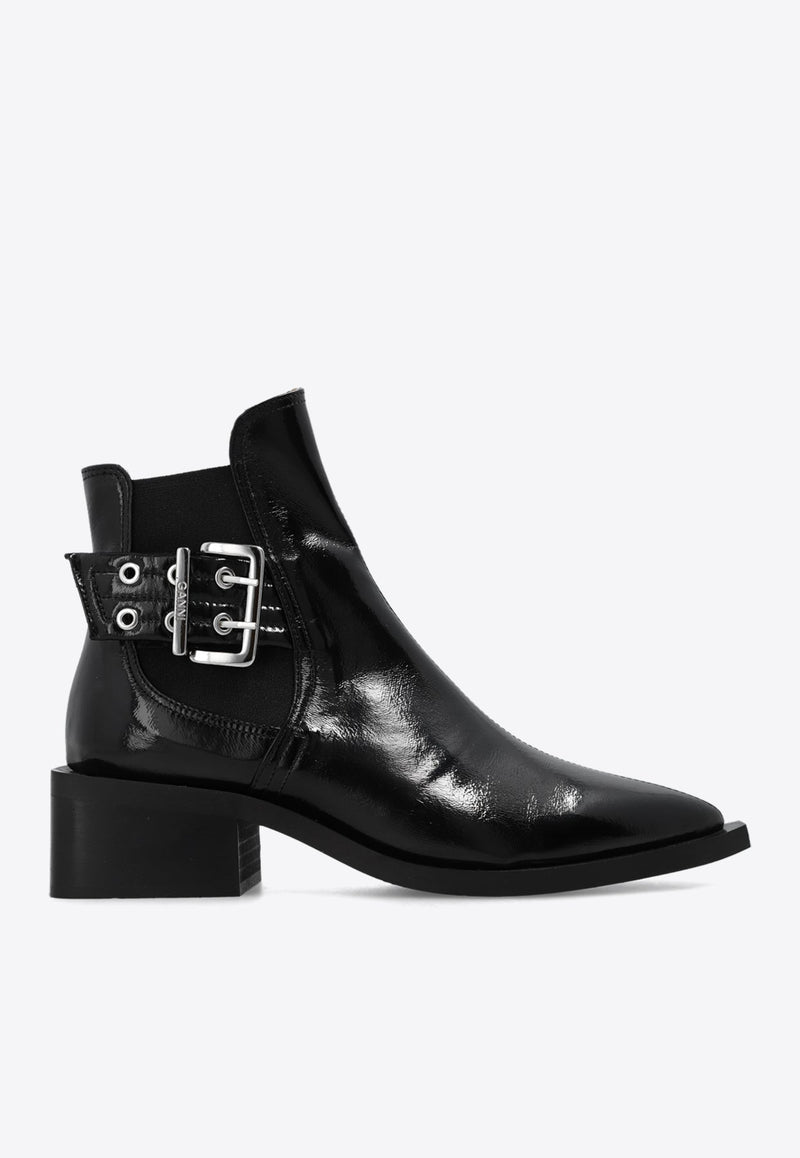 Chunky Buckle Chelsea Boots