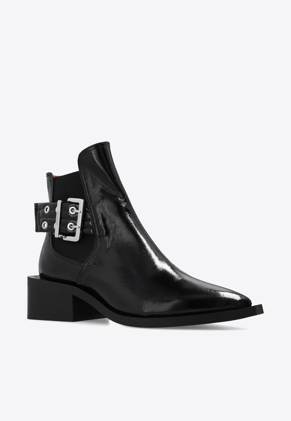 Chunky Buckle Chelsea Boots