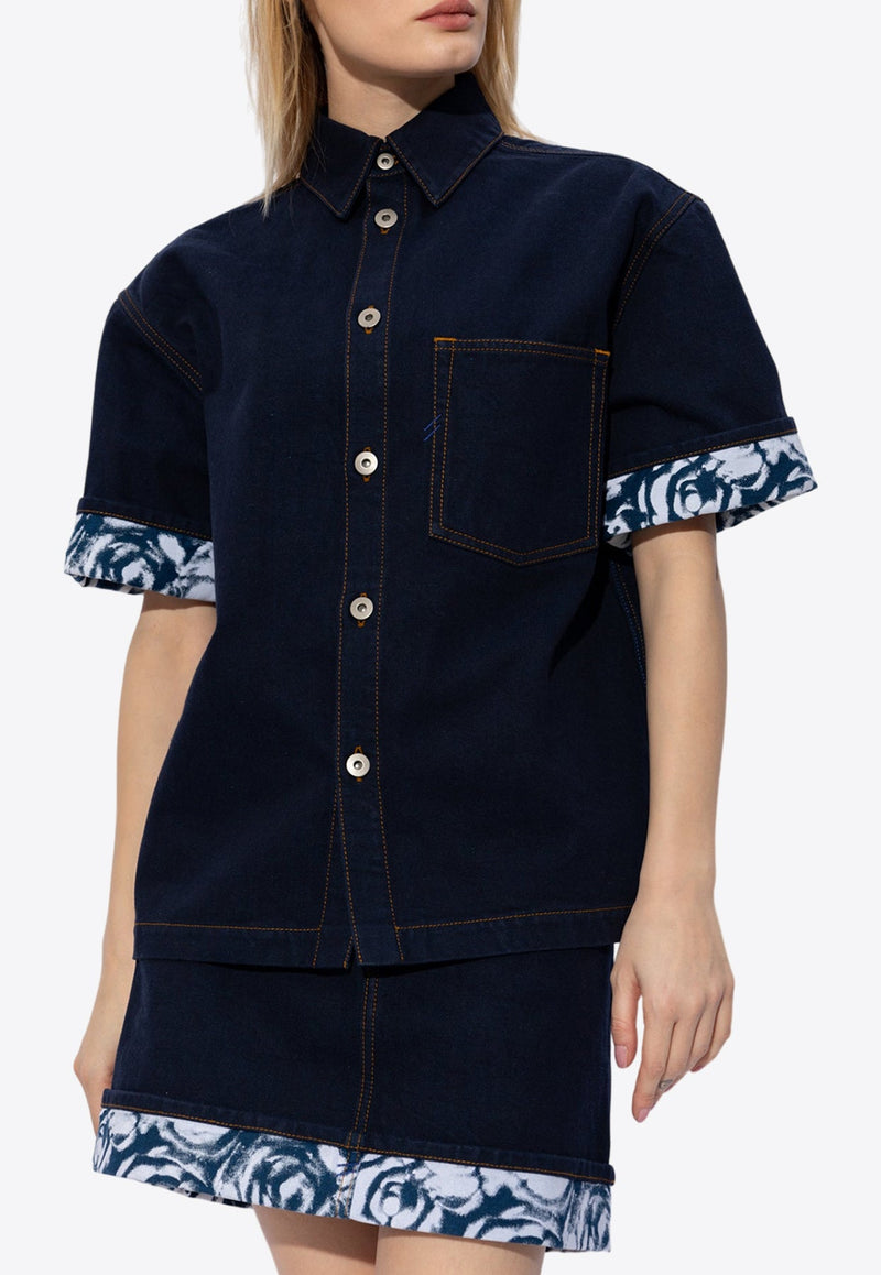 Logo Patch Denim Shirt