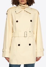 Double-Breasted Short Trench Coat