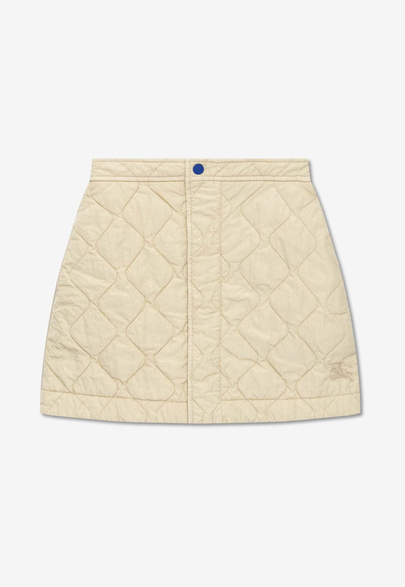 Equestrian Knight Design Quilted Mini Skirt