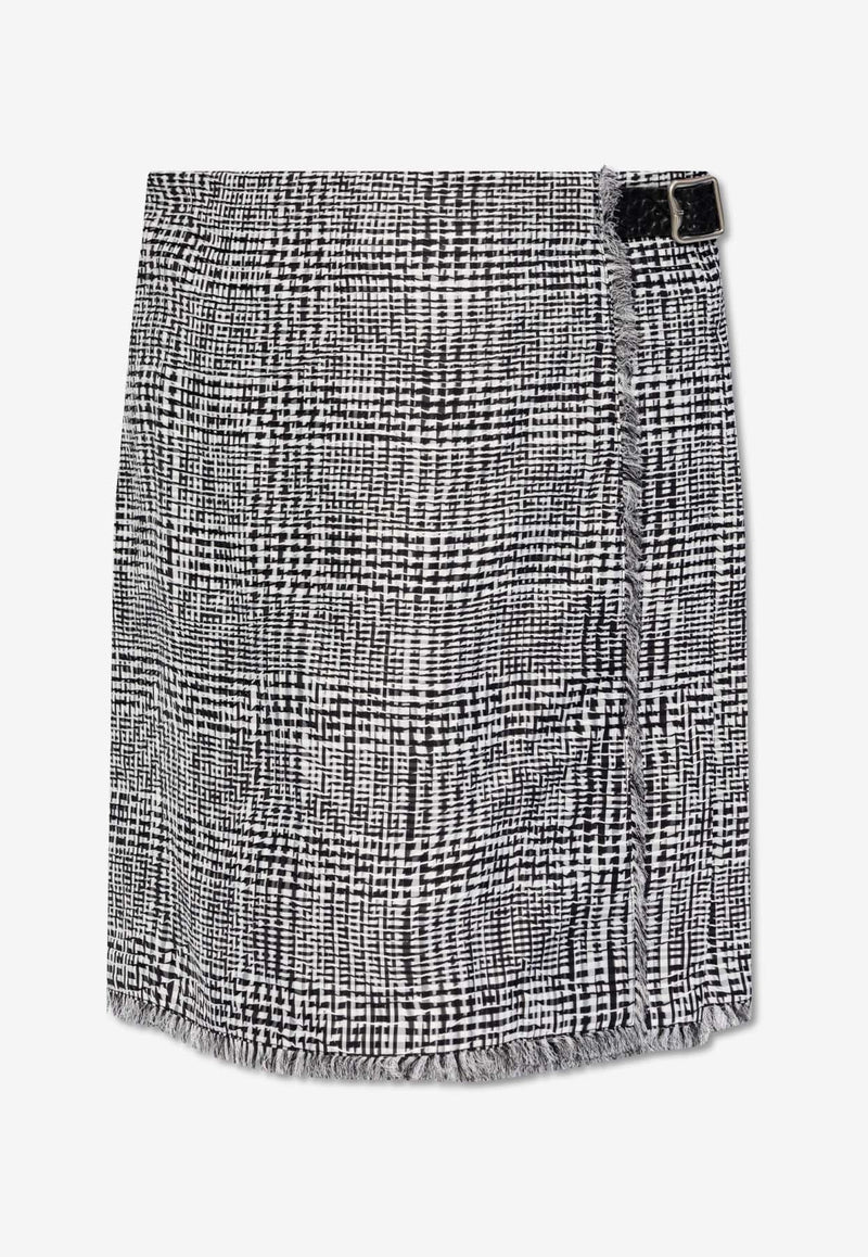 A-line Checked Mini Skirt