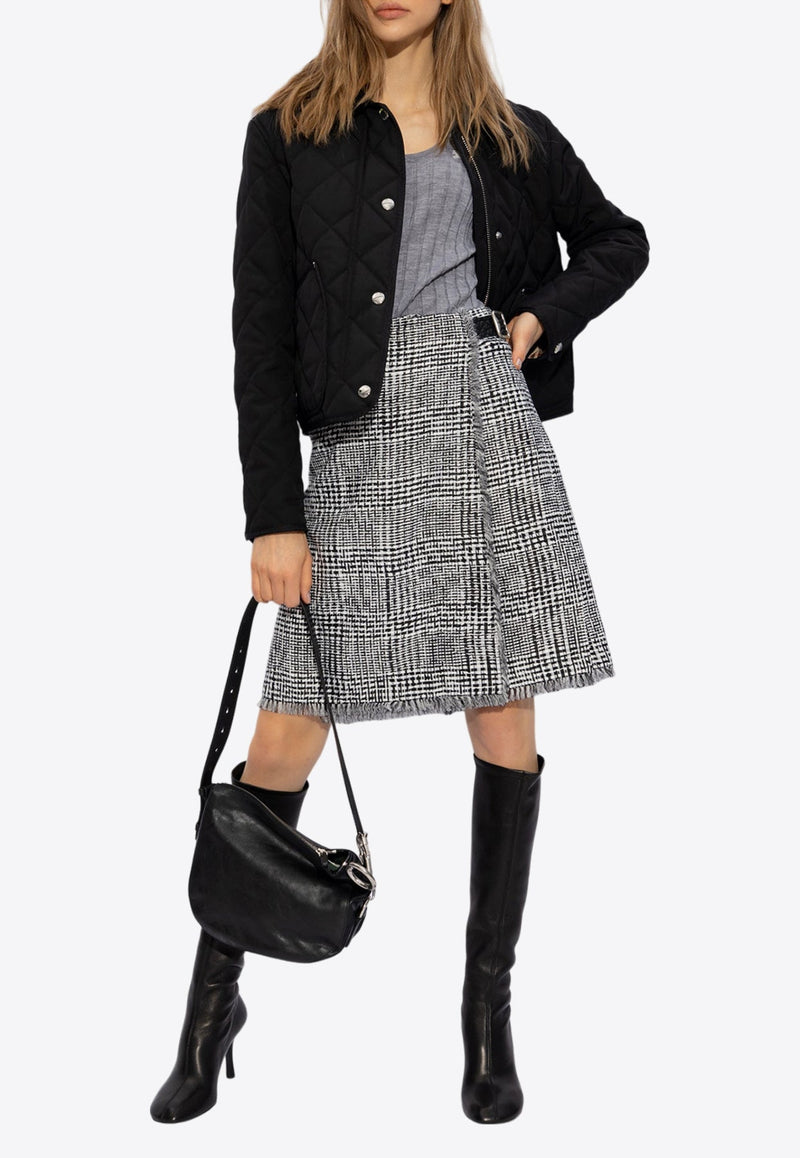 A-line Checked Mini Skirt