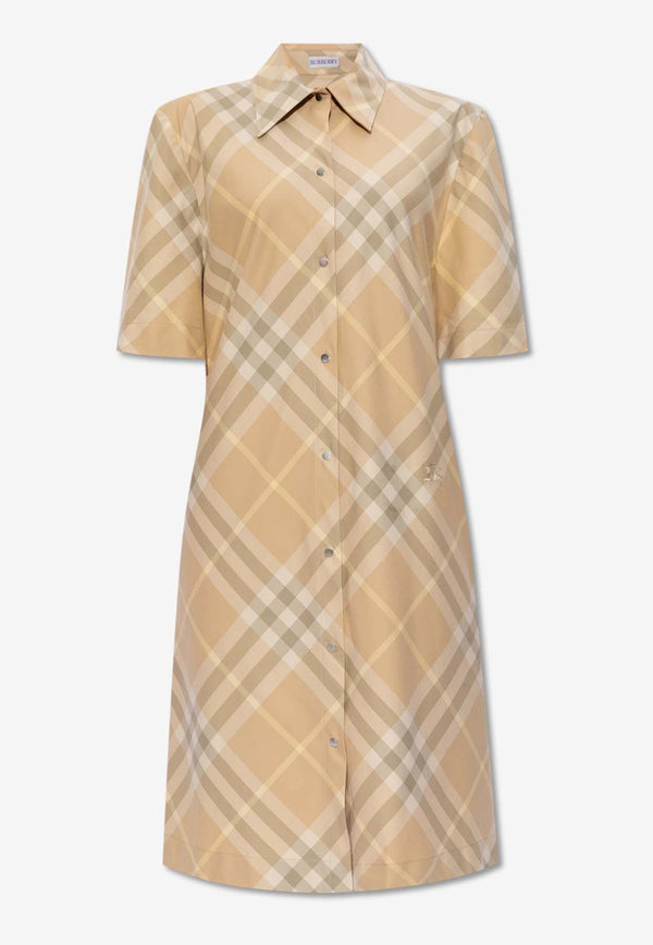 Vintage Check Shirt Dress