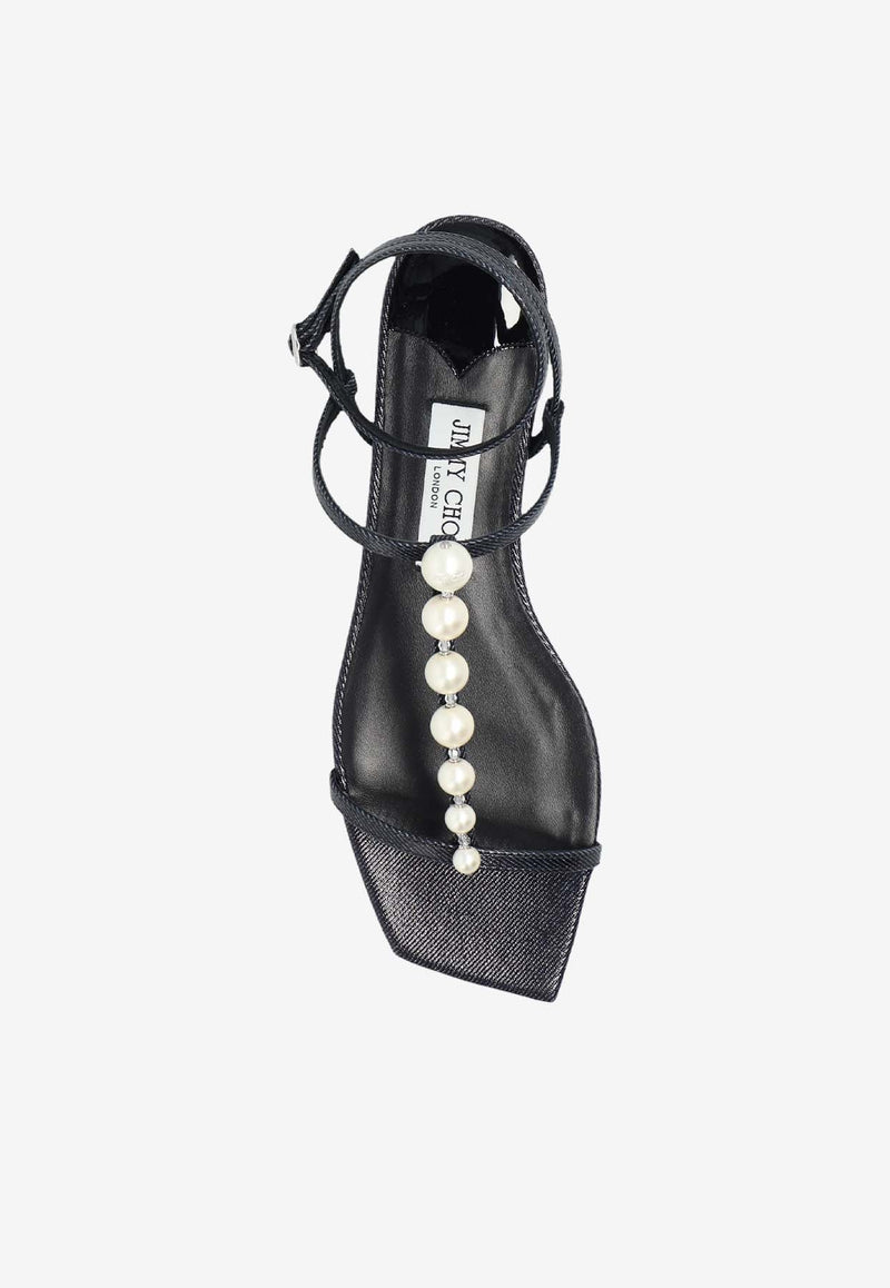 Amari Pearl Embellished Flat Sandals