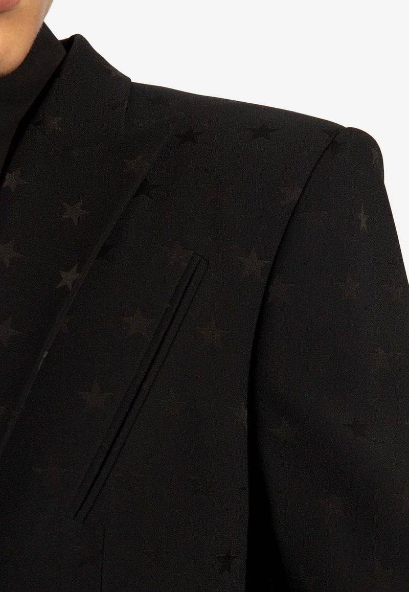 Stars Print Single-Breasted Blazer