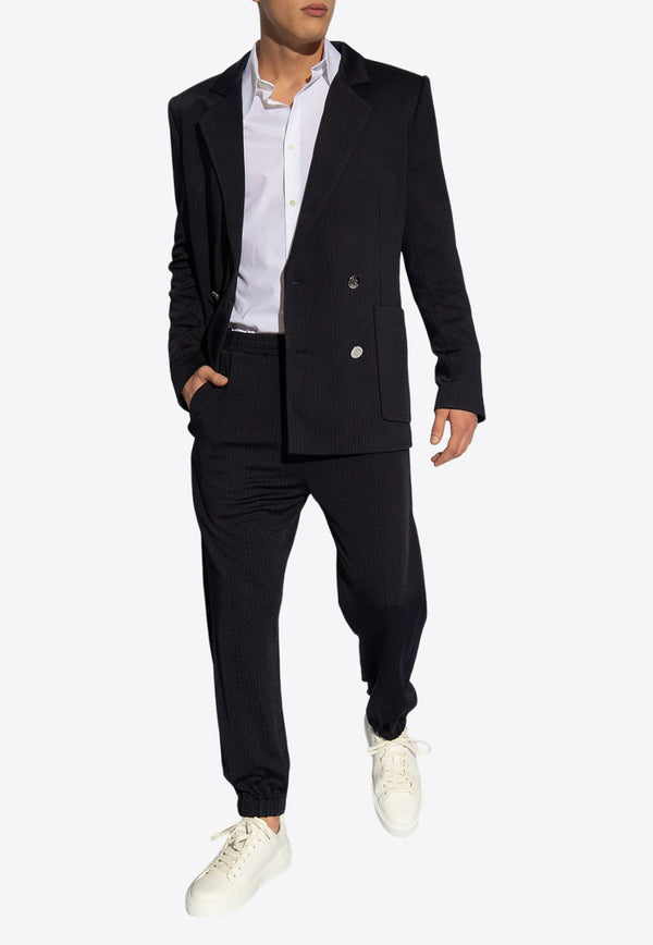 Double-Breasted Monogram Jacquard Blazer