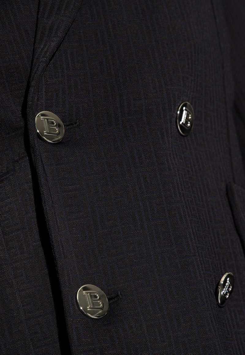 Double-Breasted Monogram Jacquard Blazer