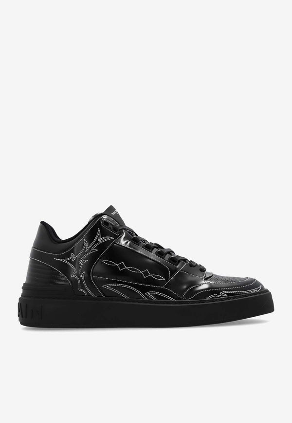 B-Court Mid-Top Leather Sneakers