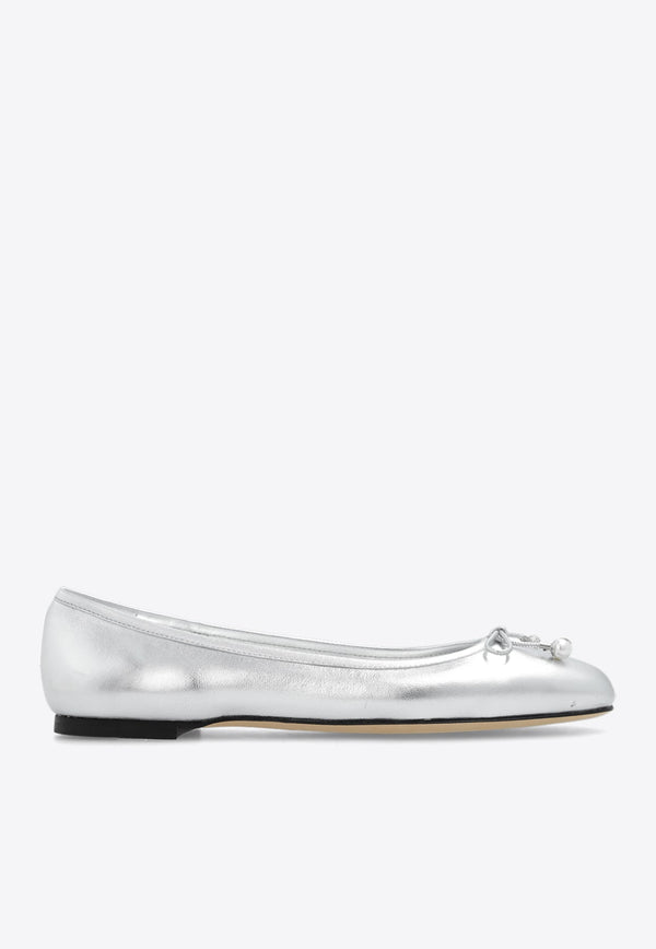 Elme Metallic Leather Ballet Flats