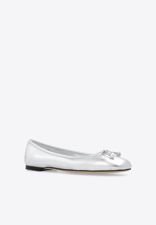 Elme Metallic Leather Ballet Flats