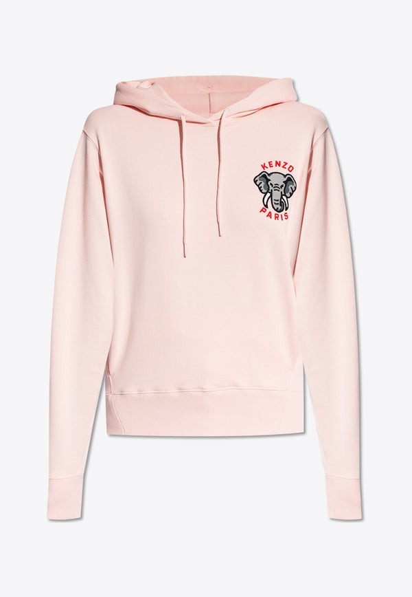 Elephant Crest Embroidered Hoodie