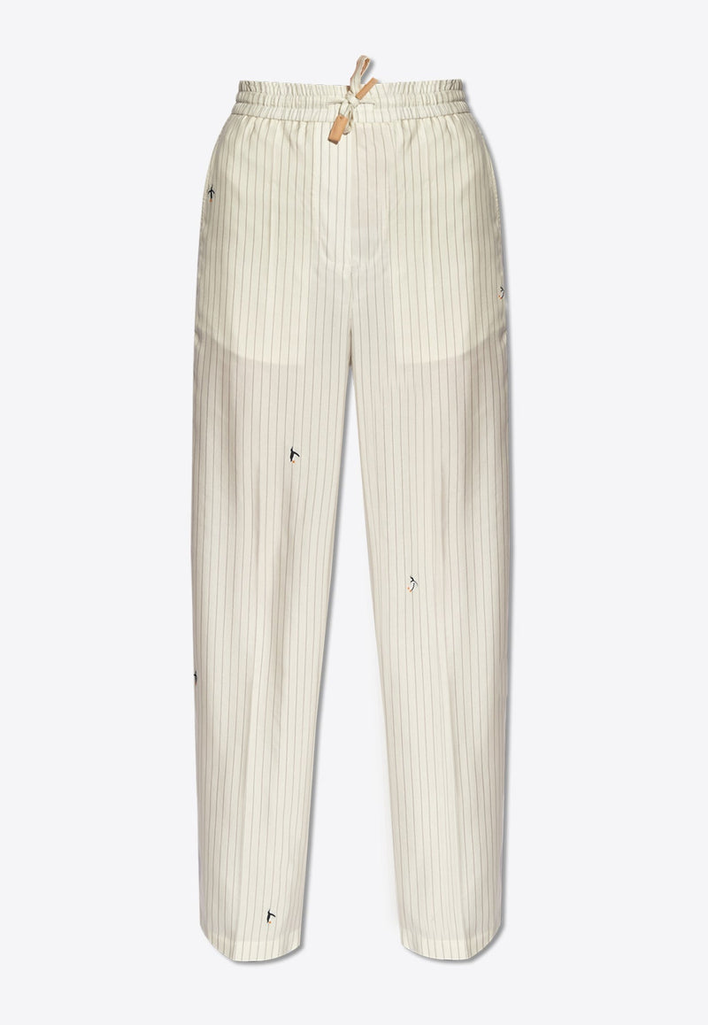 X Suna Fujita Striped Drawstring Pants