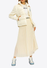Georgette Pleated Midi Skirt