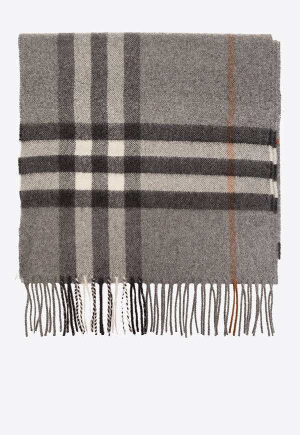 Check Pattern Cashmere Scarf