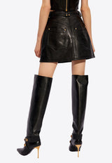 A-line Mini Leather Skirt