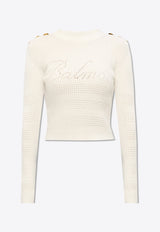 Perforated Logo Ribbed Sweater