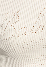 Perforated Logo Ribbed Sweater