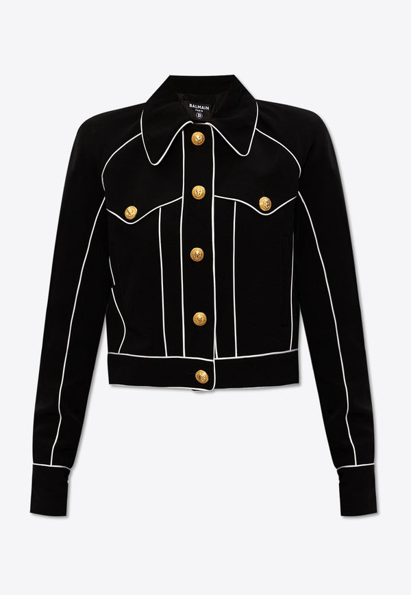 Western Crepe Cut-Out Jacket