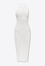 Monogram Knit Halterneck Midi Dress