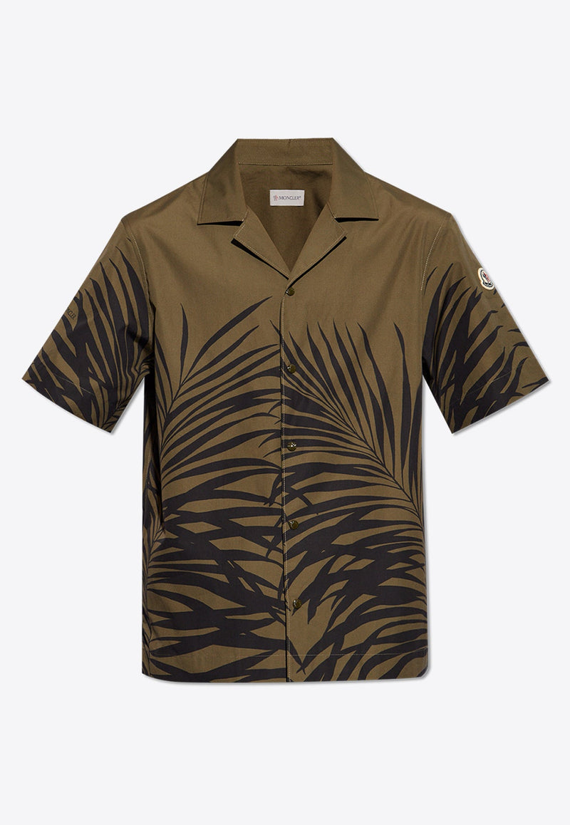 Tropical Fern Print Short-Sleeved Shirt