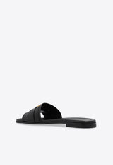 Bell Smooth Leather Flat Sandals