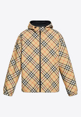 Reversible Check Hooded Jacket