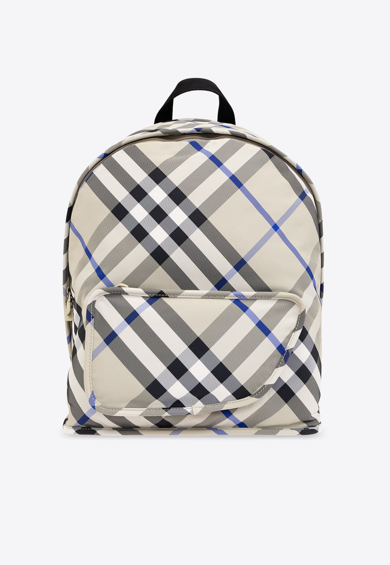 Check Patterned Shield Backpack